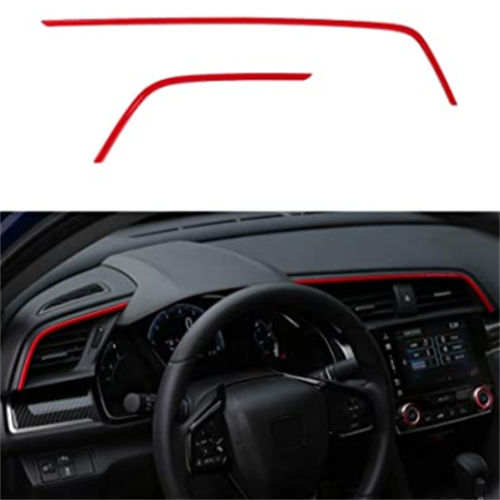 2pcs Center Consoles Stickers Air Vent Trims Dash Board Panel Strips Inner Decals